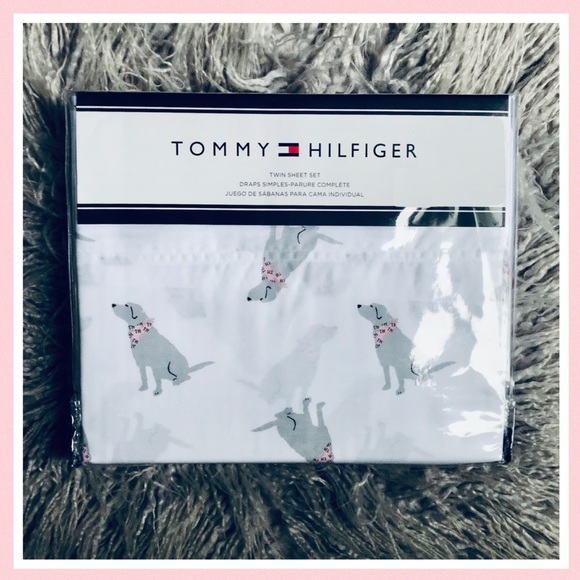 Tommy Hilfiger Labrador Retriever Pink Twin Sheets - Picture 6 of 11